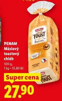 Lidl Penam MÁSLOVÝ TOASTOVÝ CHLÉB nabídka