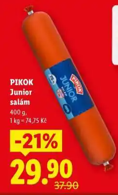 Lidl PIKOK Junior salám nabídka