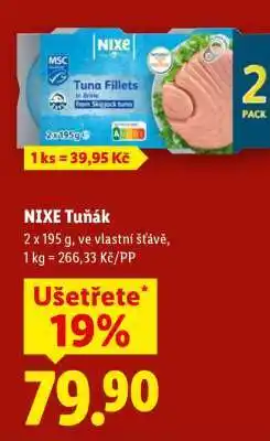 Lidl NIXE TUŇÁK nabídka