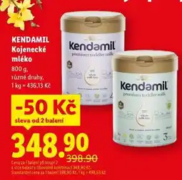 Lidl Kendamil Kojenecké mléko nabídka