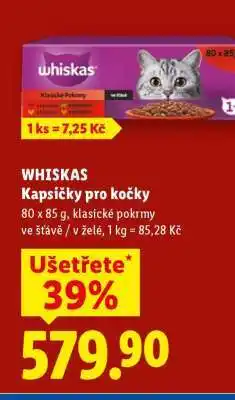 Lidl Whiskas kapsičky pro kočky nabídka