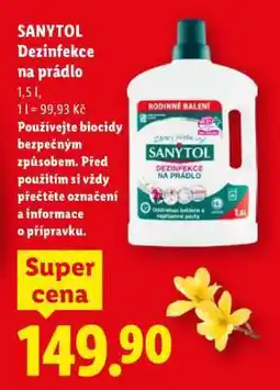 Lidl Sanytol Dezinfekce na prádlo nabídka