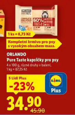 Lidl ORLANDO Pure Taste kapsičky pro psy nabídka