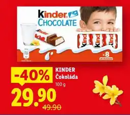 Lidl Kinder čokoláda nabídka