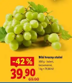 Lidl BÍLÉ HROZNY STOLNÍ nabídka