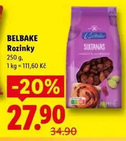 Lidl BELBAKE Rozinky nabídka