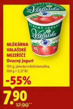 Lidl MLÉKÁRNA VALAŠSKÉ MEZIŘÍČÍ Ovocný jogurt nabídka