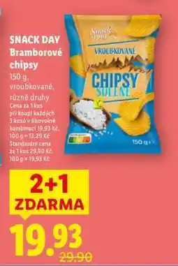 Lidl SNACK DAY Bramborové chipsy nabídka