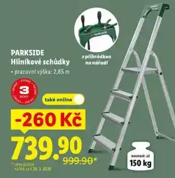 Lidl PARKSIDE Hliníkové schůdky nabídka