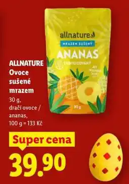 Lidl allnature Ovoce sušené mrazem nabídka