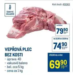 Makro Vepřová plec bez kosti nabídka