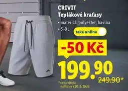 Lidl Crivit TEPLÁKOVÉ KRAŤASY nabídka