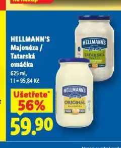 Lidl Hellmann´s tatarská omáčka, majonéza nabídka
