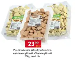 Qanto Plněné kukuřičné polštářky čokoládové, s ořechovou příchutí, s Tiramisu příchutí nabídka