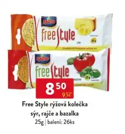 Qanto Free Style rýžová kolečka sýr, rajče a bazalka nabídka