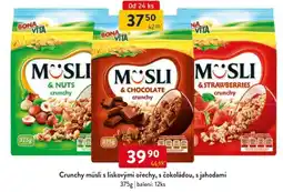 Qanto Crunchy müsli s lískovými ořechy, s čokoládou, s jahodami nabídka