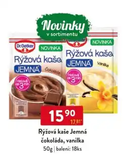 Qanto Dr. Oetker Rýžová kaše Jemná čokoláda, vanilka nabídka