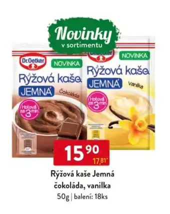 Qanto Dr. Oetker Rýžová kaše Jemná čokoláda, vanilka nabídka