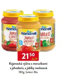 Qanto Kojenecká výživa s meruňkami s jahodami, s jablky neslazená nabídka