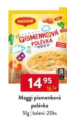 Qanto Maggi písmenková polévka nabídka