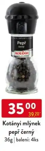 Qanto Kotányi mlýnek pepř černý nabídka
