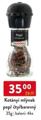 Qanto Kotányi mlýnek pepř čtyřbarevný nabídka