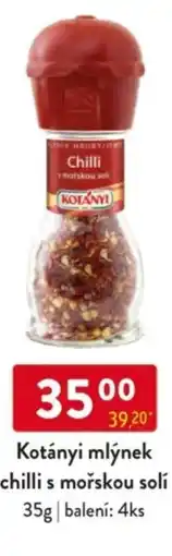 Qanto Kotányi mlýnek chilli s mořskou solí nabídka