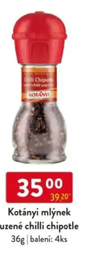 Qanto Kotányi mlýnek uzené chilli chipotle nabídka