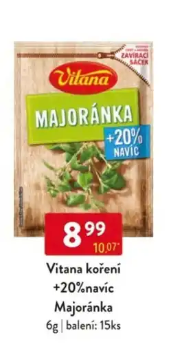 Qanto Vitana koření +20%navíc Majoránka nabídka