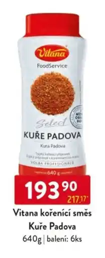 Qanto Vitana kořenící směs Kuře Padova nabídka