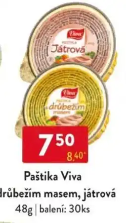 Qanto Paštika Viva drůbežím masem, játrová nabídka