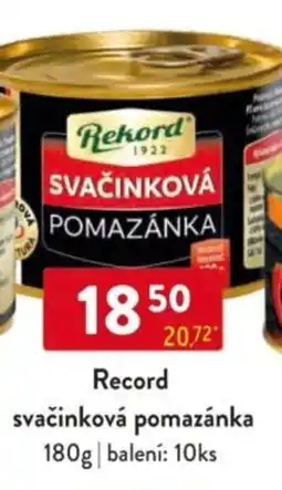 Qanto Rekord svačinková pomazánka nabídka