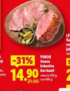 Lidl Uzená krkovice bez kosti nabídka