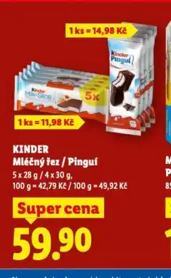 Lidl Kinder pinguí nabídka