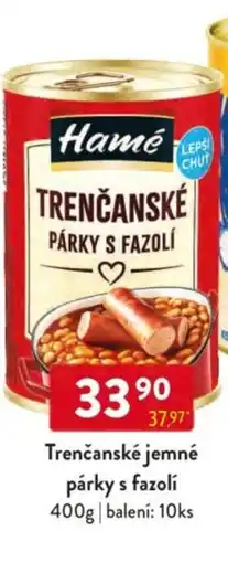Qanto Hamé Trenčanské jemné párky s fazolí nabídka