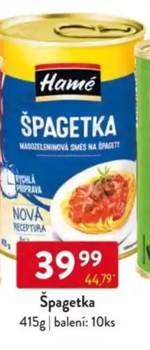 Qanto Hamé Špagetka nabídka