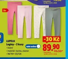 Lidl Lupilu legíny nabídka