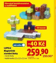 Lidl Lupilu magnetické stavební bloky nabídka
