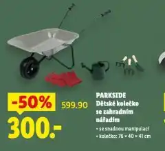 Lidl Dětské kolečko se zahradním nářadím nabídka