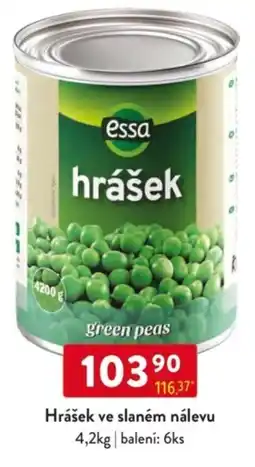 Qanto Essa Hrášek ve slaném nálevu nabídka