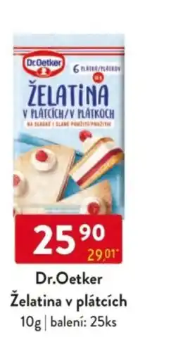 Qanto Dr.Oetker Želatina v plátcích nabídka