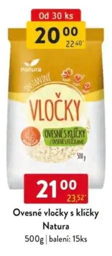 Qanto Ovesné vločky s klíčky Natura nabídka