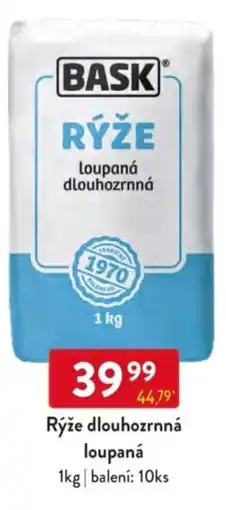 Qanto BASK Rýže dlouhozrnná loupaná nabídka