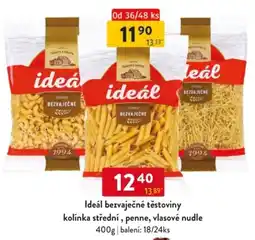 Qanto Ideál bezvaječné těstoviny kolínka střední, penne, vlasové nudle nabídka