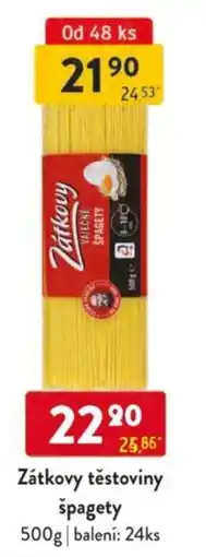 Qanto Zátkovy těstoviny špagety nabídka