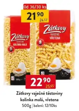 Qanto Zátkovy vaječné těstoviny kolínka malá, vřetena nabídka