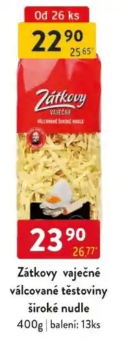 Qanto Zátkovy vaječné válcované těstoviny široké nudle nabídka