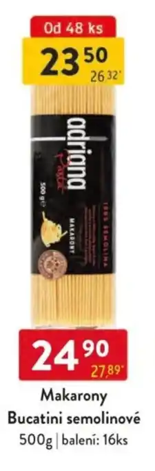 Qanto Makarony Bucatini semolinové nabídka