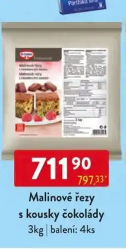 Qanto Dr.Oetker Malinové řezy s kousky čokolády nabídka