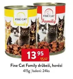 Qanto Fine Cat Family drůbeží, hovězí nabídka